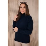 Kesi High-neckline sweater in navy blue | shoptok.hr