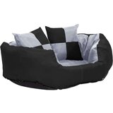 vidaXL Pasja blazina dvostranska in pralna siva in črna 65x50x20 cm | Shoptok.si