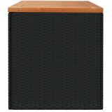  Vrtna kutija za pohranu crna 220x50x54 cm od poliratana i drva | Eponuda.com