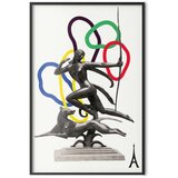  Plakat - Collage Graphic - Woman Shooting a Bow 40x60 Crni okvir | shoptok.hr