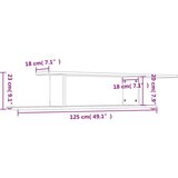  TV polica boja hrasta sonome 125 x 18 x 23 cm od iverice | shoptok.hr