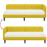  kutni okvir kreveta s madracem žuta 80 x 200 cm baršun | shoptok.hr