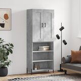  The Living Store Visoka komoda betonsko siva 69,5x34x180 cm inženirski les - Visoka Omarica, (21441051) Cene