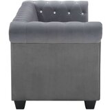 vidaXL Trosjed Chesterfield s baršunastom presvlakom 199 x 75 x 72 cm sivi | shoptok.hr
