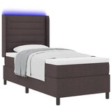  LED Box Spring Krevet Tamno smeđa 80 x 200 cm tkanina Slike