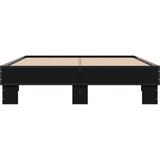  Okvir kreveta crni 140 x 200 cm od konstruiranog drva i metala | shoptok.hr