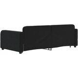  Dnevni krevet na razvlačenje crni 90 x 190 cm baršunasti | shoptok.hr