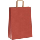  Papirnate vrećice 250 kom s ručkama crvene 26x12x35 cm | shoptok.hr