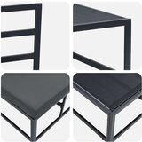 Vanjski namještaj Crna i antracit 70 x 71,5 x 71 cm Metal | shoptok.hr