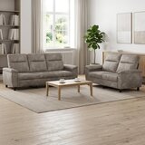  Set sofe 2 pcs Svjetlosiva Umetnička suknja koža | shoptok.hr