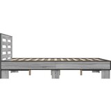  Posteljni okvir siva sonoma 135x190 cm inženirski les in kovina, (21166092) | Shoptok.si