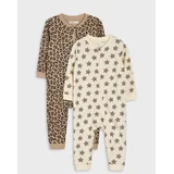Pamučni jednodijelni kombinezoni s leopard uzorkom 2 pack