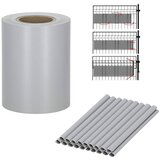 springos Trak za panelno ograjo za zaščito zasebnosti 450g/m2 19cm x 35m + 20 sponk siva Cene