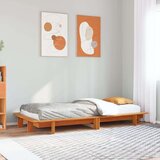 vidaXL Posteljni okvir voščeno rjav 75x190 cm trdna borovina, (21292346) | Shoptok.si