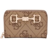 Guess Denarnice Janie Logo Slg Med Zip Around Bež Cene