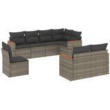  8-dijelni set vrtnih sofa od poliratana s jastucima sivi | shoptok.hr