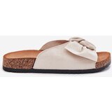 Boto Women's sandals on cork sole with bow beige Seressa | Shoptok.si