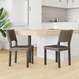  Stolac za blagovanje 2 pcs Kubu Ratan Crno pranje | shoptok.hr