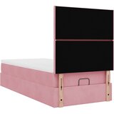  Okvir kreveta s madracima ružičasti 90x190cm baršunasti | shoptok.hr