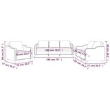 vidaXL 3-dijelni set sofa s jastucima krem od tkanine | shoptok.hr