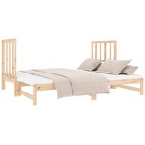  Dnevni ležaj na izvlačenje 2 x (90x190) cm od masivne borovine Smeđa | Shoptok.si
