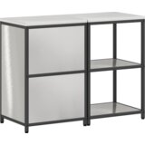 vidaXL Kuhinjski set za pohranu 2 pcs Srebrna 120 x 50 x 92 cm | shoptok.hr