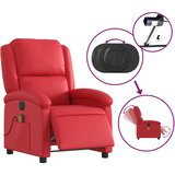  Električni masažni naslonjač od umjetne kože crveni | shoptok.hr