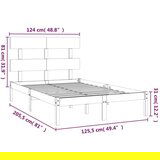  Posteljni okvir iz trdnega lesa 120x200 cm, (20648291) | Shoptok.si