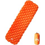 vidaXL Napihljivo ležišče za kampiranje za 1 osebo oranžno 190x58x6 cm | Shoptok.si