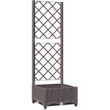 vidaXL Cvetlično korito z oporno mrežo rjavo 40x40x121,5 cm PP, (20981351) Cene