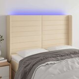  Uzglavlje krem 147 x 16 x 118/128 cm od tkanine Cijene