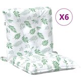  Niska jastučić za stolac 6 pcs Bijeli 100 x 50 x 7 cm oxford - Bijela i zelena 6 | shoptok.hr