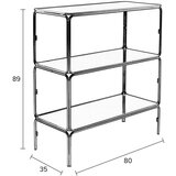 White Label Črn/v zlati barvi kovinski regal 80x89x35 cm Liah – | Shoptok.si