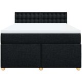 vidaXL Krevet s oprugama i madracem crni 140 x 190 cm od tkanine | shoptok.hr