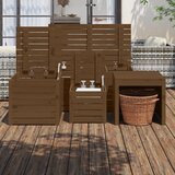  4-dijelni set vrtnih kutija boja meda od masivne borovine | shoptok.hr