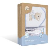 Interbaby ručnik Love You 100x100 white/blue+ češalj i četka | shoptok.hr