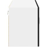  Zidni stakleni ormarić LUCCA Crna 80 x 31 x 40 cm | Eponuda.ba