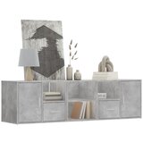  The Living Store Kotna omarica betonsko siva 160x40x45 cm iverna plošča - Kotna Omarica, (21496604) Cene
