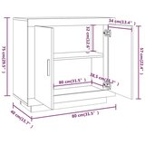 vidaXL Komoda betonsko siva 80x40x75 cm konstruiran les | Shoptok.si