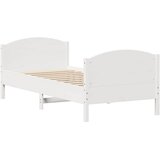 Okvir kreveta bez madraca bijeli 90 x 200 cm masivna borovina | shoptok.hr