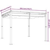  Vrtni gazebo z zložljivo streho Taupe 3x3 m Steel, (21830652) | Shoptok.si
