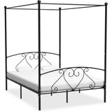 Maison Chic Posteljni okvir - Dvoposteljna postelja - Zakonska postelja z ogrodjem za baldahin črn kovinski 160x200 cm -J5683, (21763231) | Shoptok.si