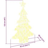 vidaXL Božično drevo med 100 LED Toplo bela 120 cm Akril | Shoptok.si