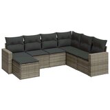 vidaXL 7-dijelni set vrtnih sofa sivi od poliratana | shoptok.hr