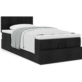 vidaXL Otomanski okvir kreveta s madraca crni 90x200cm od tkanine | shoptok.hr