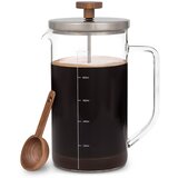 Klarstein Glaswerk Ristretto, french press, 1 litra, borosilikatno staklo, nehrđajući čelik, drvo oraha | shoptok.hr