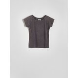 Reserved - Majica kratkih rukava isprana izgleda - tamnosivo | shoptok.hr