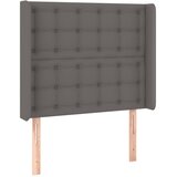  LED uzglavlje sivo 93x16x118/128 cm od umjetne kože | shoptok.hr