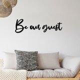 Atelier Del Sofa Zidna dekoracija Budi naš gost, 65x19 cm, 1,5 mm, Crna | Eponuda.ba