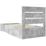 vidaXL Konstrukcija postelje Betonsko siva 90 x 190 cm Konstruiran les, (5000113695) | Shoptok.si